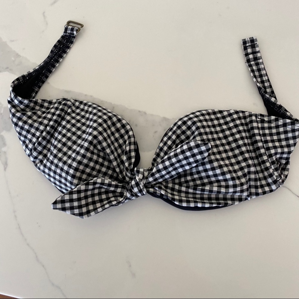 Billabong Gingham Bandeau Bathing Suit Top